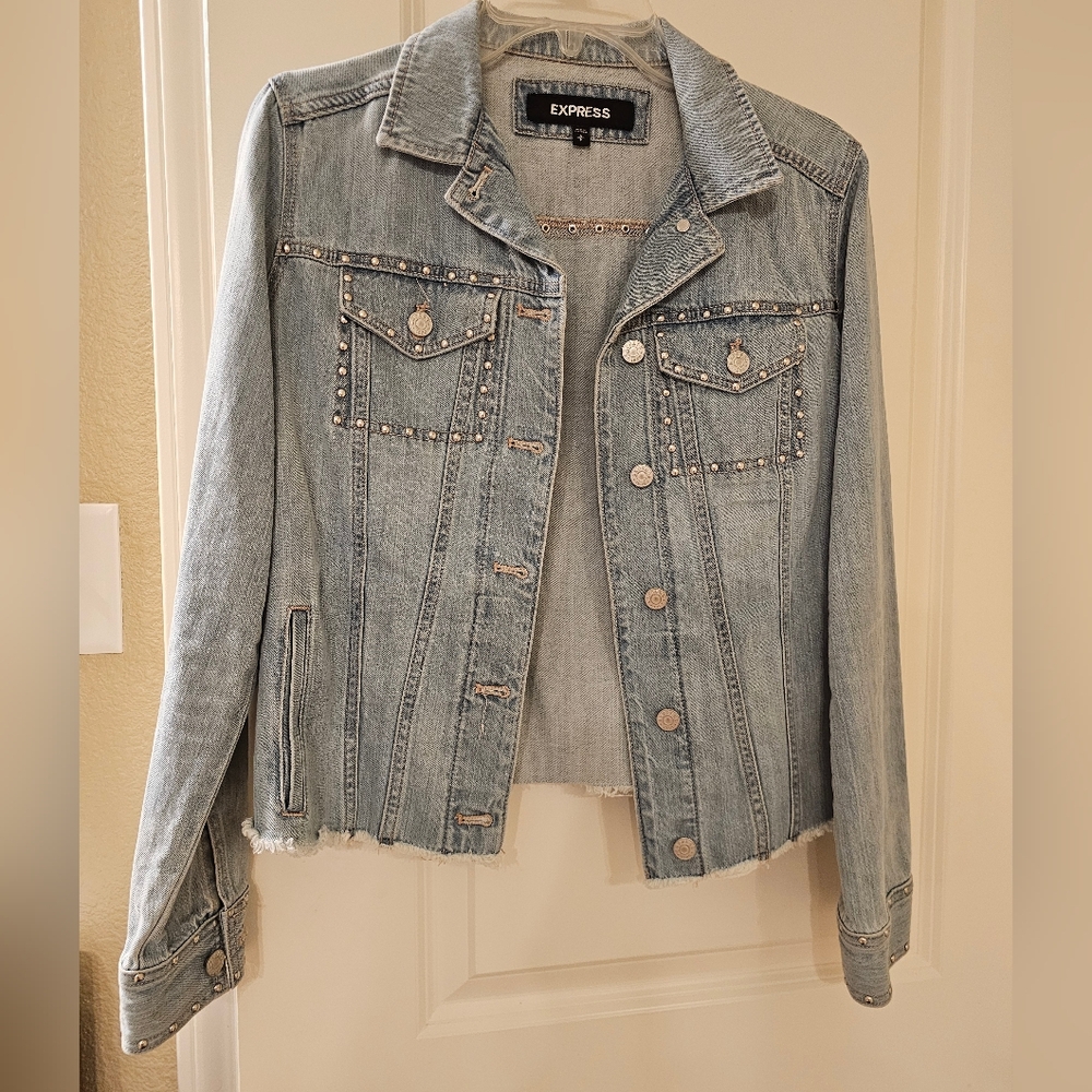 EXPRESS Studded Denim Jacket
